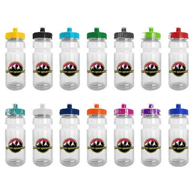 Wheely 24oz Transparent Bike Bottle w/Push-Pull Lid