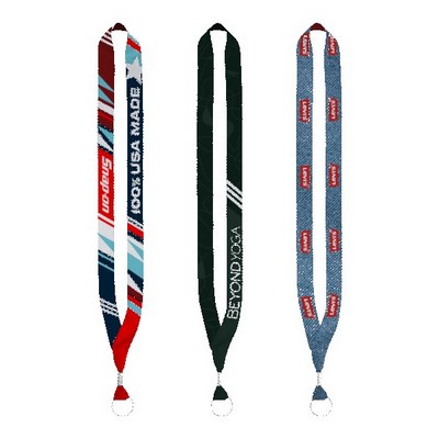 USA Made 0.75" Dye-Sublimated Lanyard with Zinc Crimp & Zinc Split-Ring