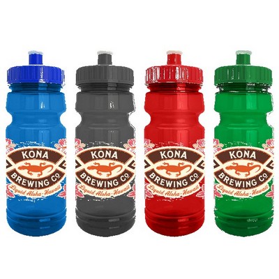 Cycle 24oz Recycled Transparent Bike Bottle w/Push-Pull Lid