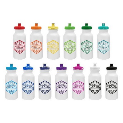 Circuit 20oz Bike Bottle - White w/Push-Pull Lid